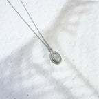 Collar Ovale Piedra de Luna - Plata de Ley 925