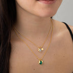 Collar Somnia Labradorita - Baño de Oro 18K