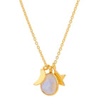 Collar Somnia Piedra de Luna - Baño de Oro 18K