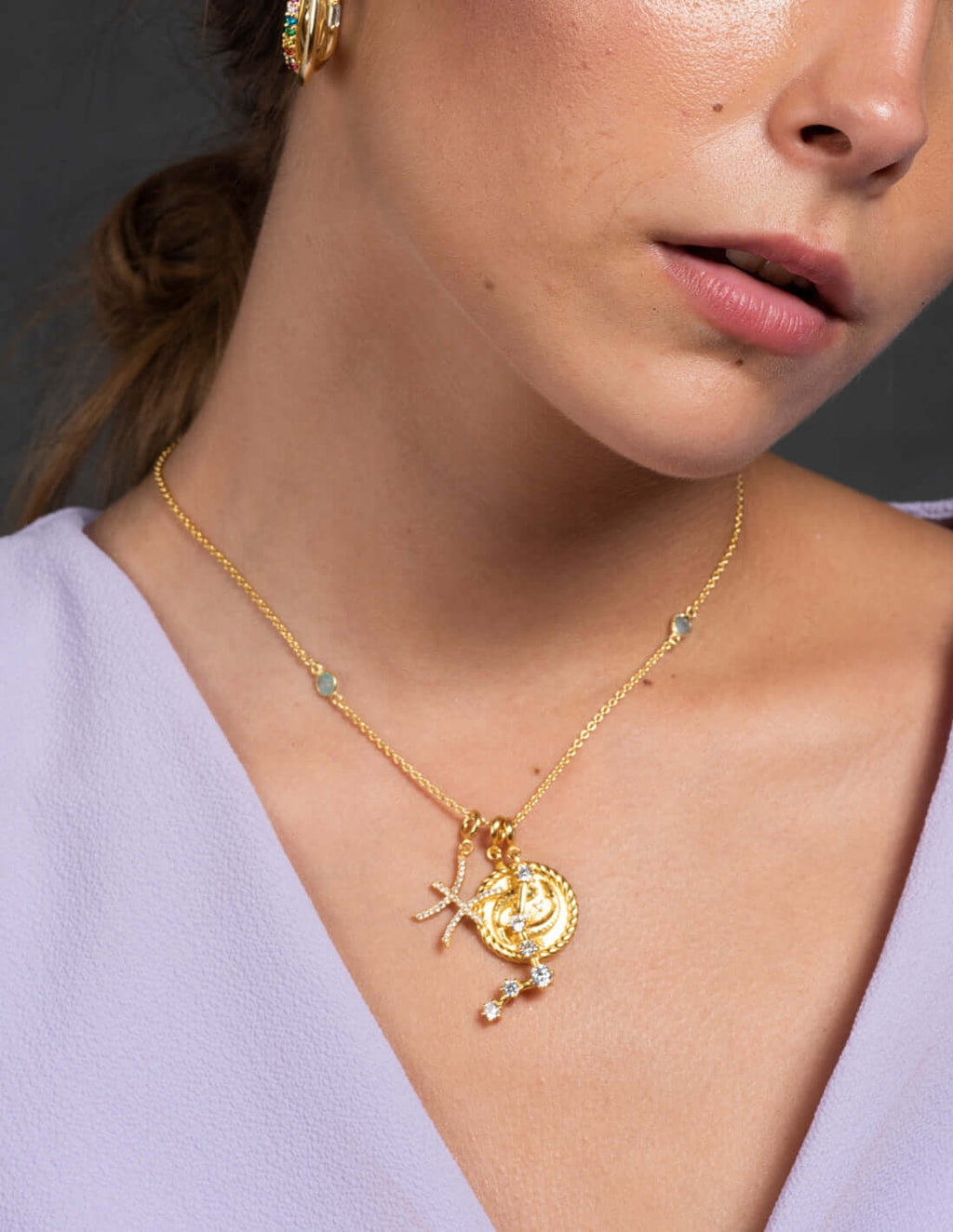 Collar Triple Zodiaco Piscis