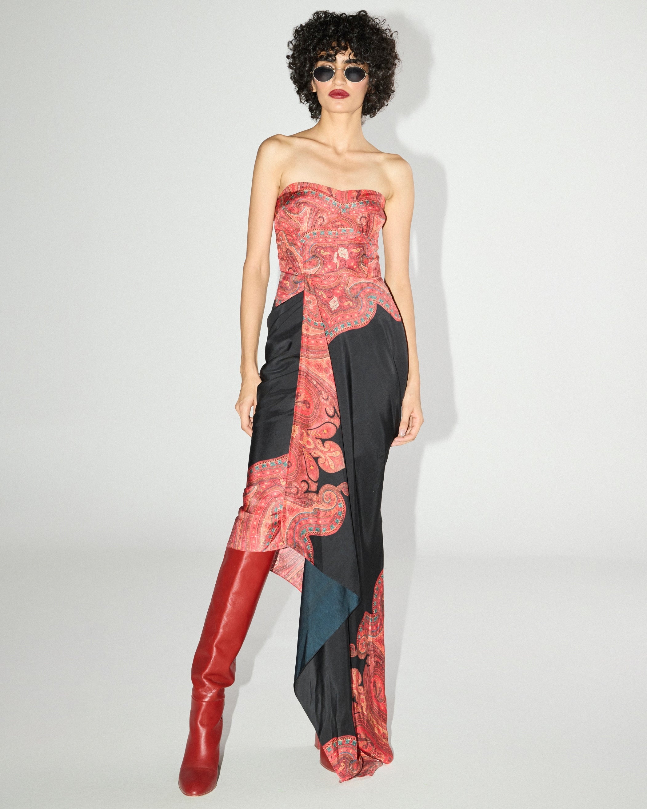 Printed Audrey Dress By KYNAH, Luxury Indian Fashion & Bridal Wear