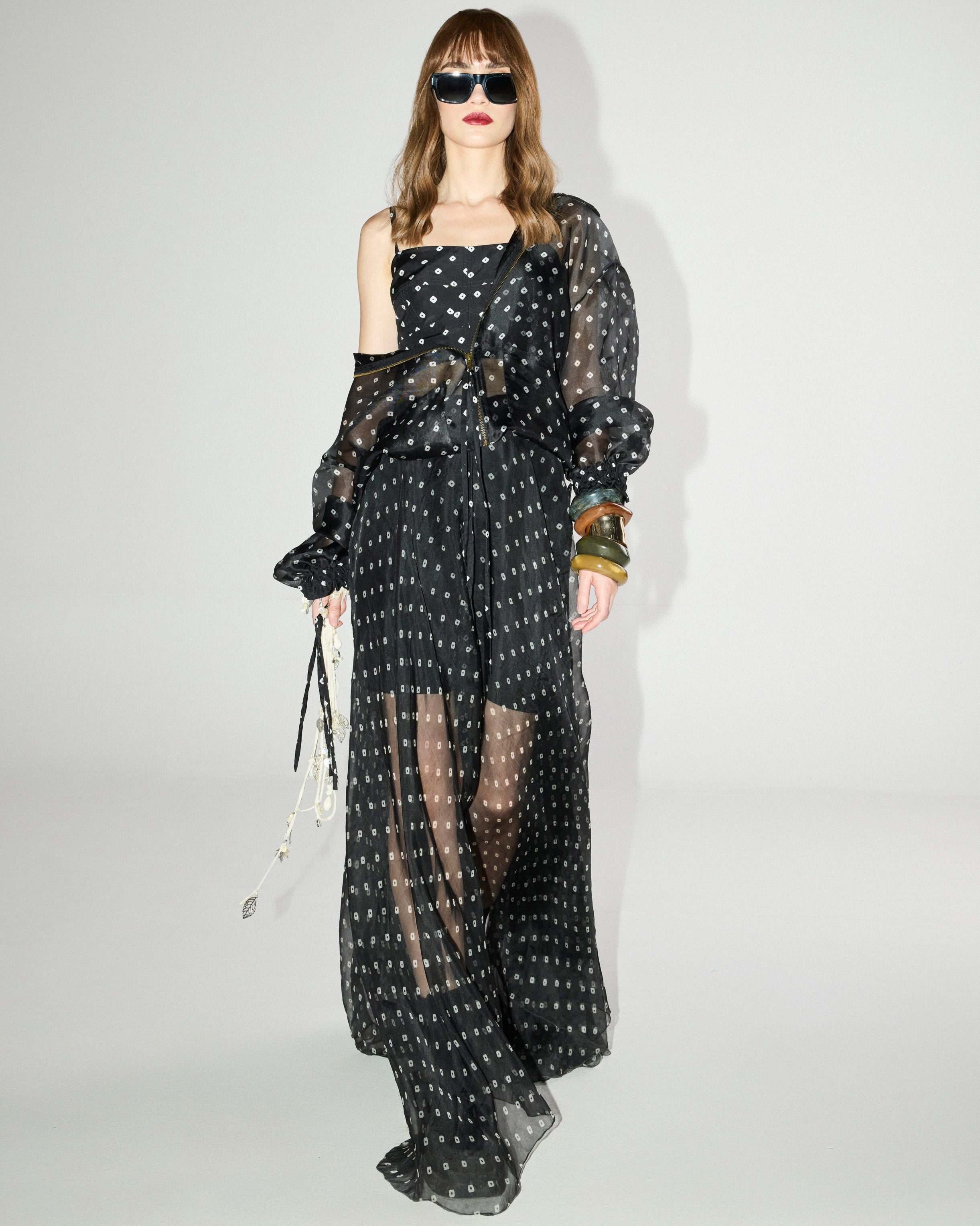 Black Lara Bomber Jacket, Bustier & Bianca Skirt By KYNAH, Luxury Indian Fashion & Bridal Wear