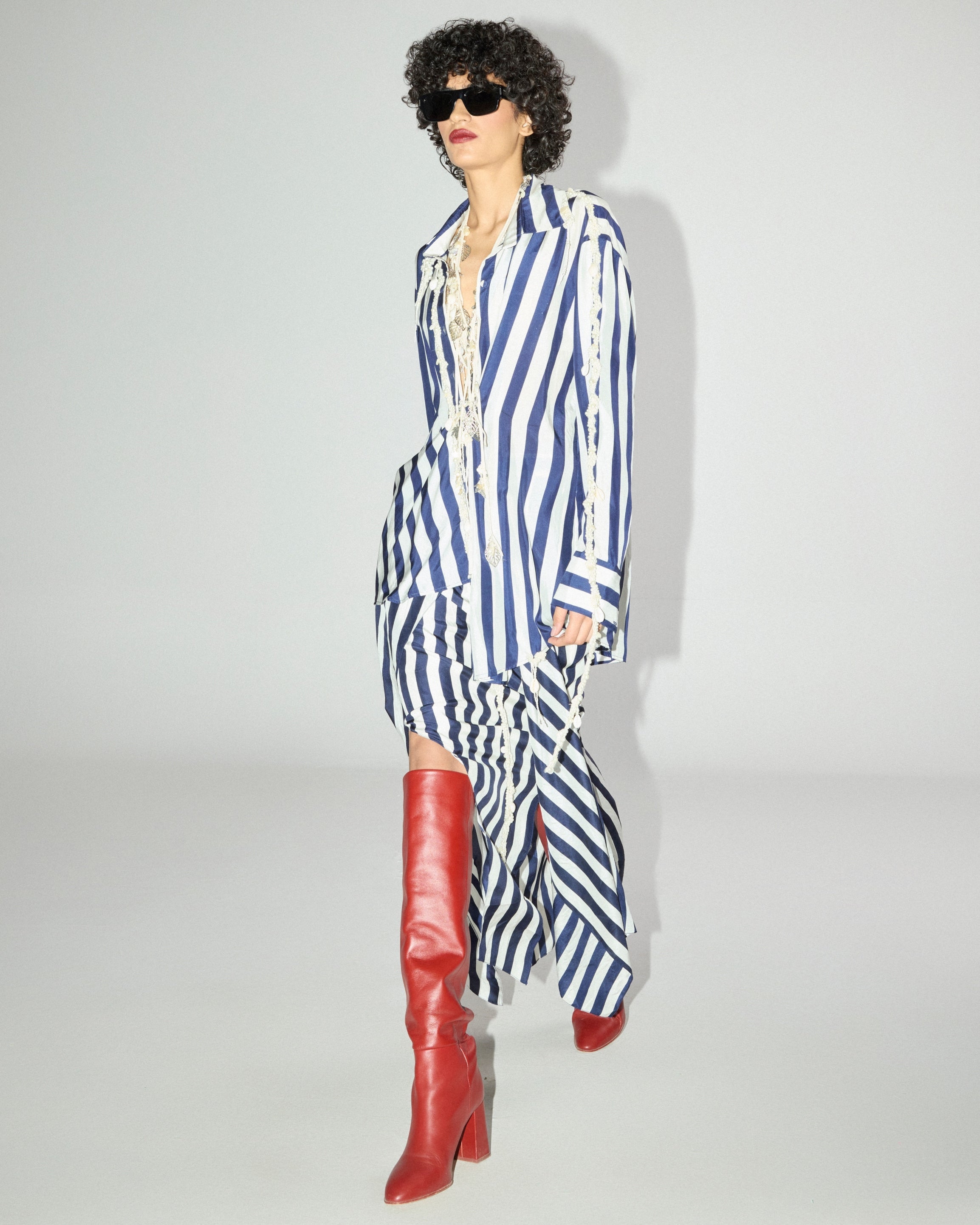Lolo 3.0 Shirt With Rafale Skirt By KYNAH, Luxury Indian Fashion & Bridal Wear