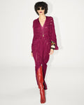 Wine Isa Dress By KYNAH, Luxury Indian Fashion & Bridal Wear