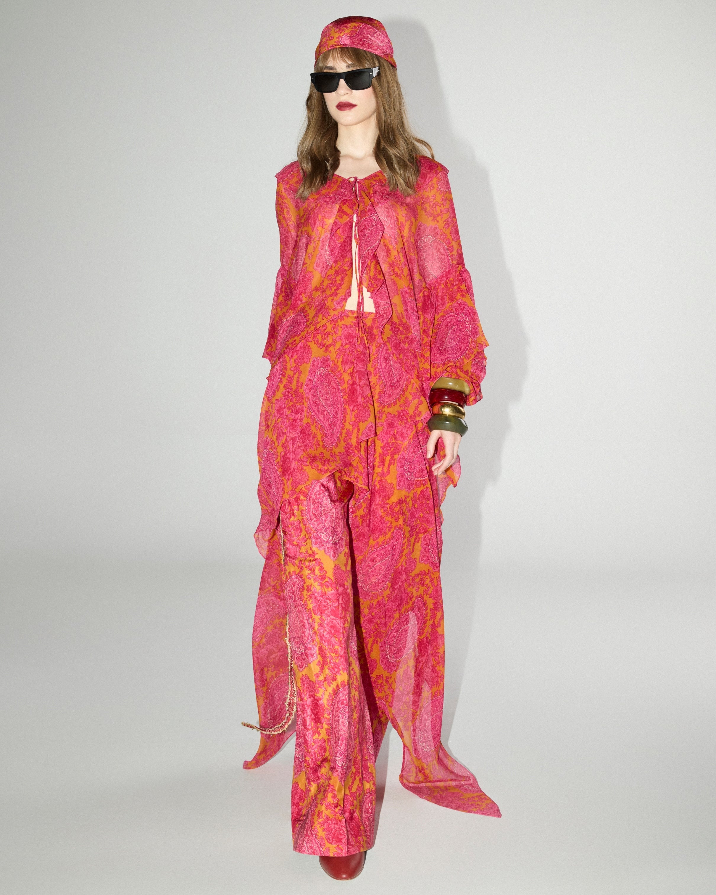 Valentine Shirt, Bustier With Treebo Broad Pant By KYNAH, Luxury Indian Fashion & Bridal Wear