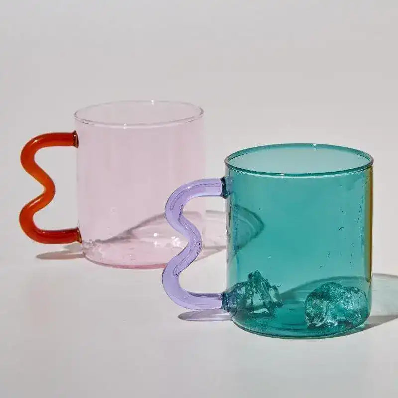 Colored Waved Ear Glass