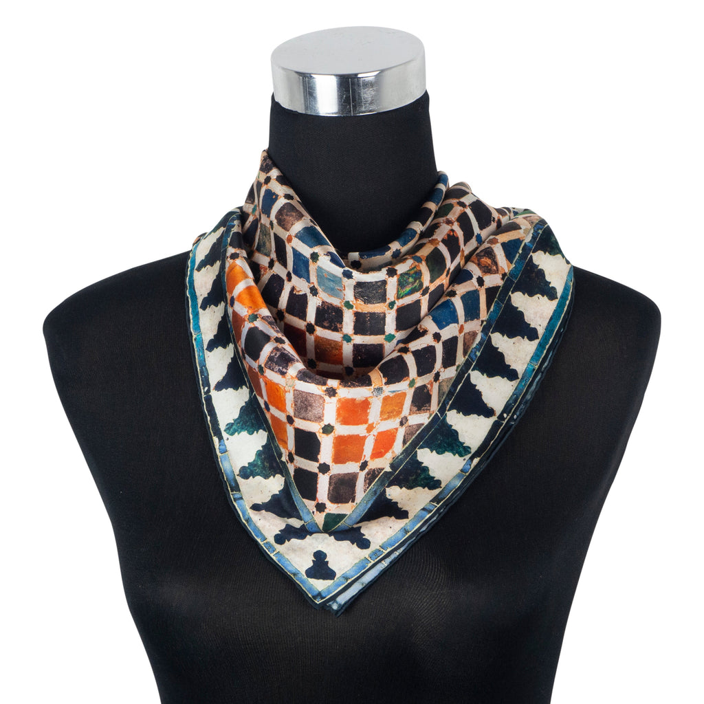 Multicolor Silk Square Scarf Comares