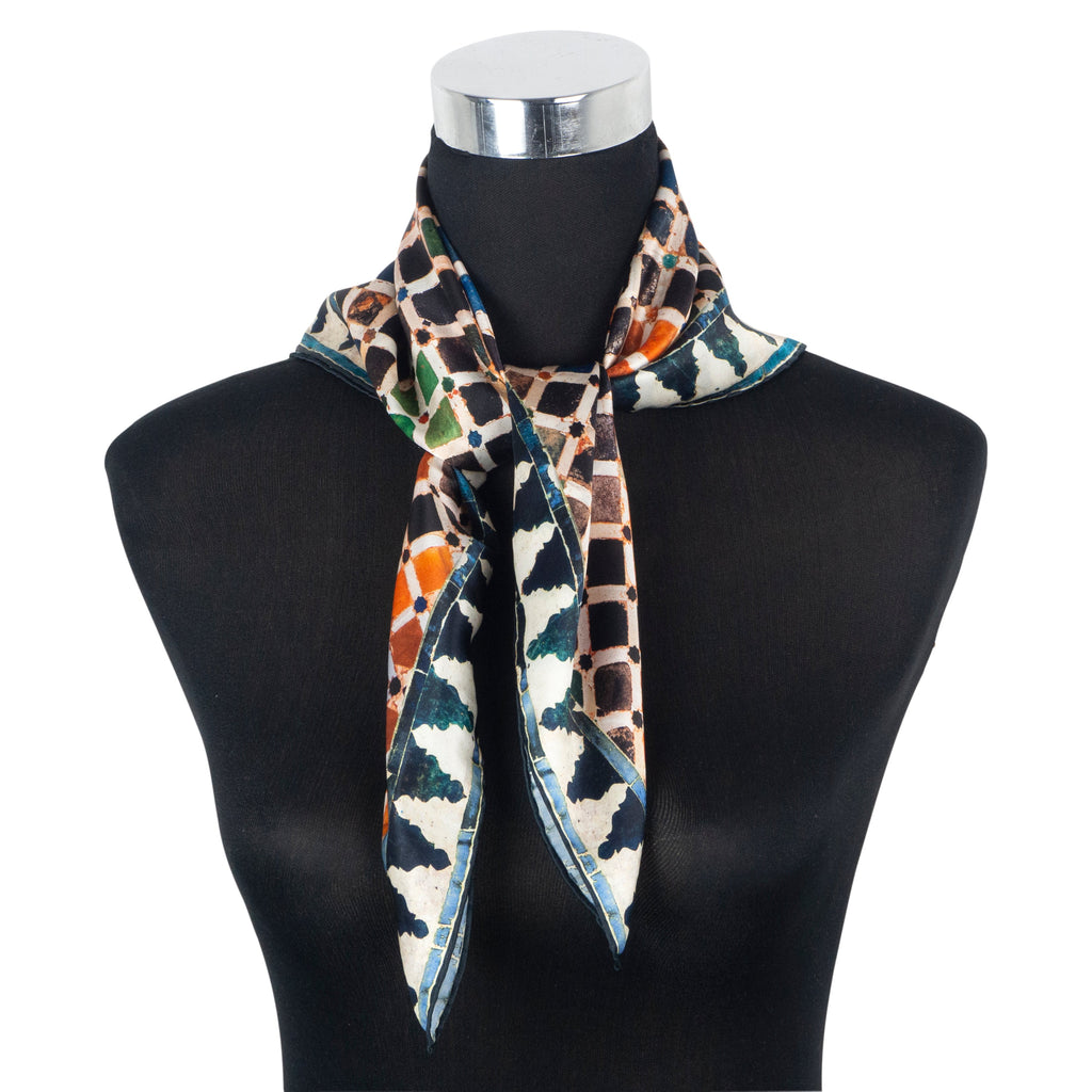 Multicolor Silk Square Scarf Comares