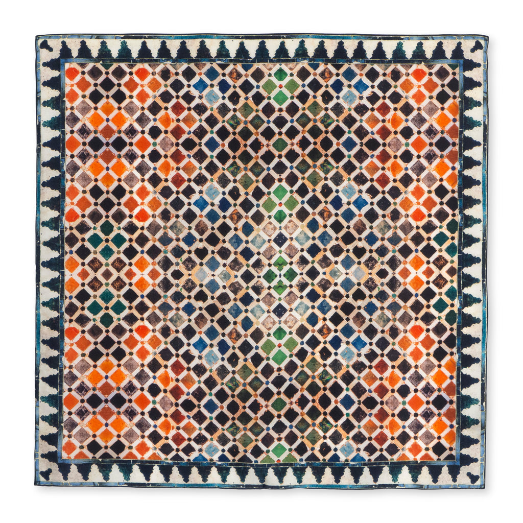 Multicolor Silk Square Scarf Comares