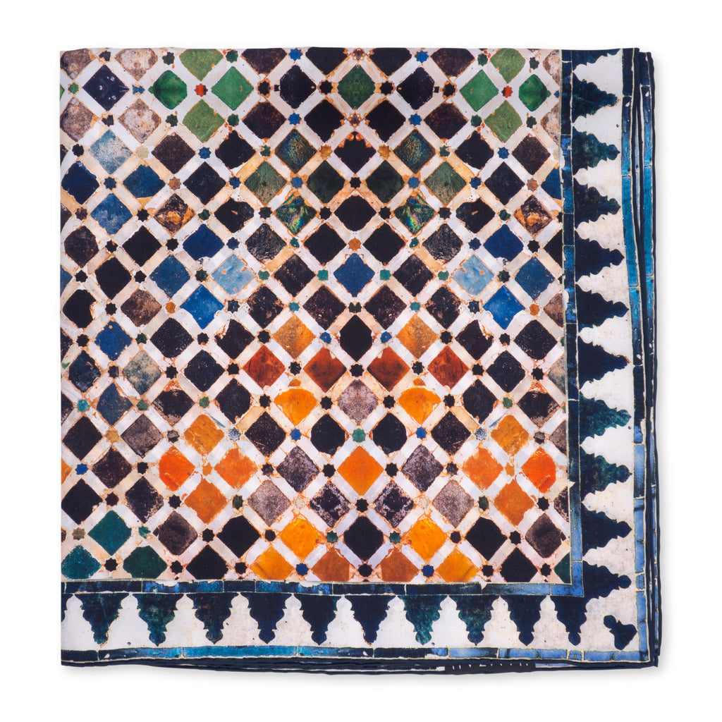 Multicolor Silk Square Scarf Comares