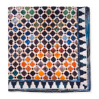 Multicolor Silk Square Scarf Comares