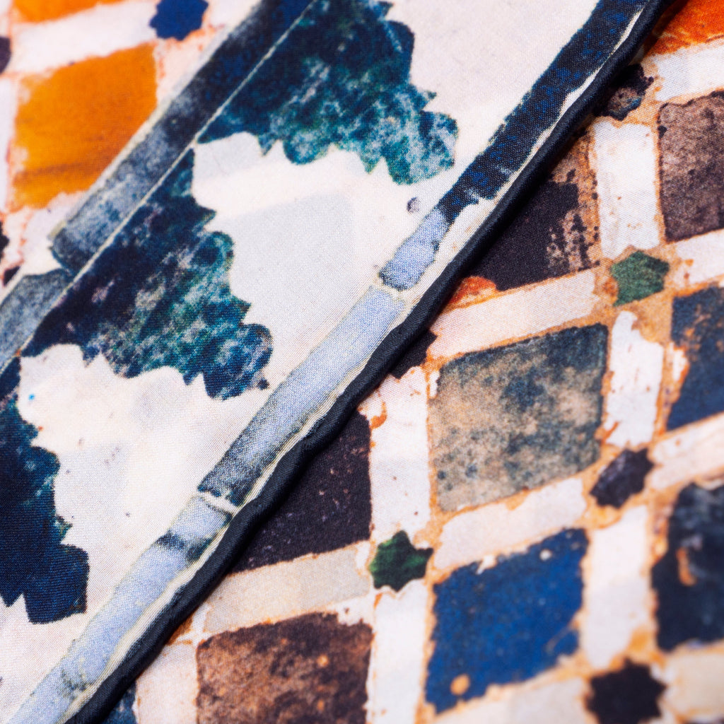 Multicolor Silk Square Scarf Comares