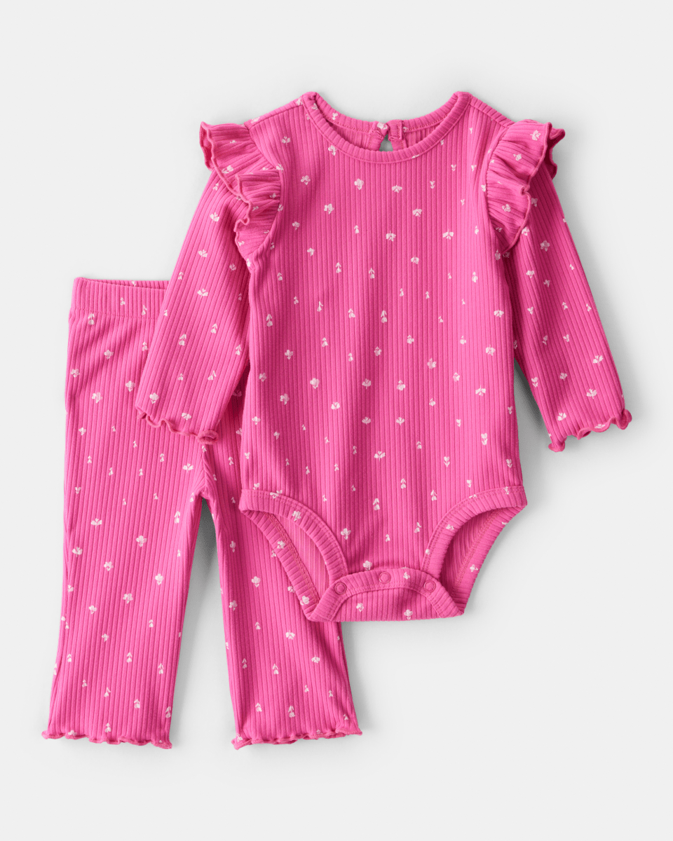 Conjunto 2 piezas con diseño floral