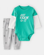 Conjunto 2 piezas con diseño futbol