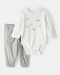 Conjunto 2 piezas con diseño mariposas