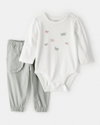 Conjunto 2 piezas con diseño mariposas
