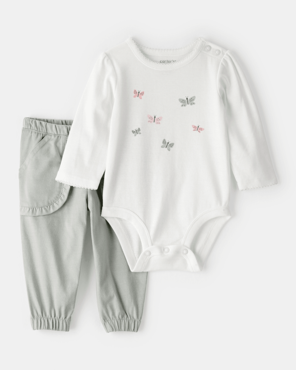 Conjunto 2 piezas con diseño mariposas