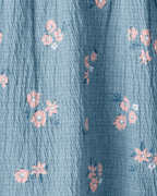 Conjunto 2 piezas con vestido azul floral y body