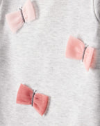 Conjunto dos piezas con body de mariposas y pantalón gris
