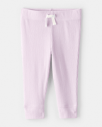 Conjunto 3 piezas, camiseta de algodón, pantalón y gorro, diseño liso en color lavanda