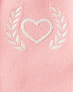 Conjunto 3 piezas cárdigan varsity rosa, body y pantalón