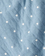 Conjunto 3 piezas con chaleco de lunares y body estampado