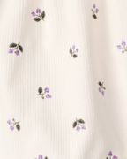 Conjunto 3 piezas con vestido jumper floral de pana