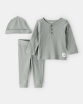 Conjunto 3 piezas de pantalón, camiseta y gorro térmico