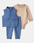 Conjunto 3 piezas para bebé con diseño marino