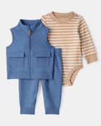 Conjunto 3 piezas para bebé con diseño marino