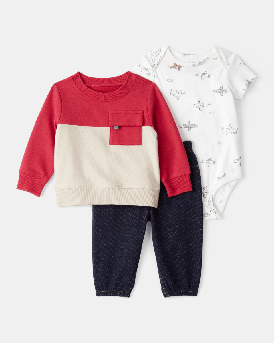 Conjunto 3 piezas para bebé con diseño
