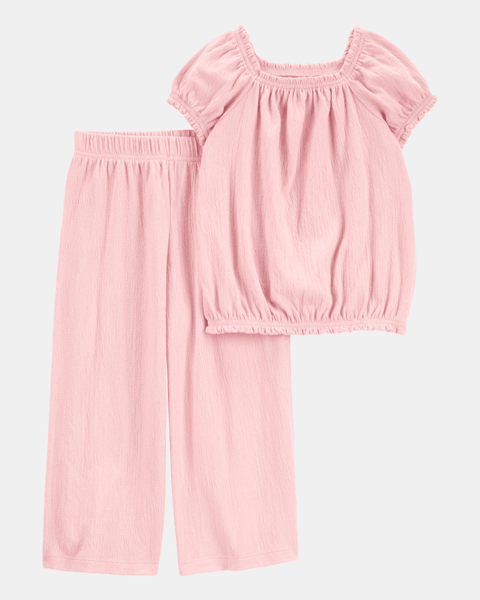 Conjunto de dos piezas con camiseta y pantalón con cintura elástica