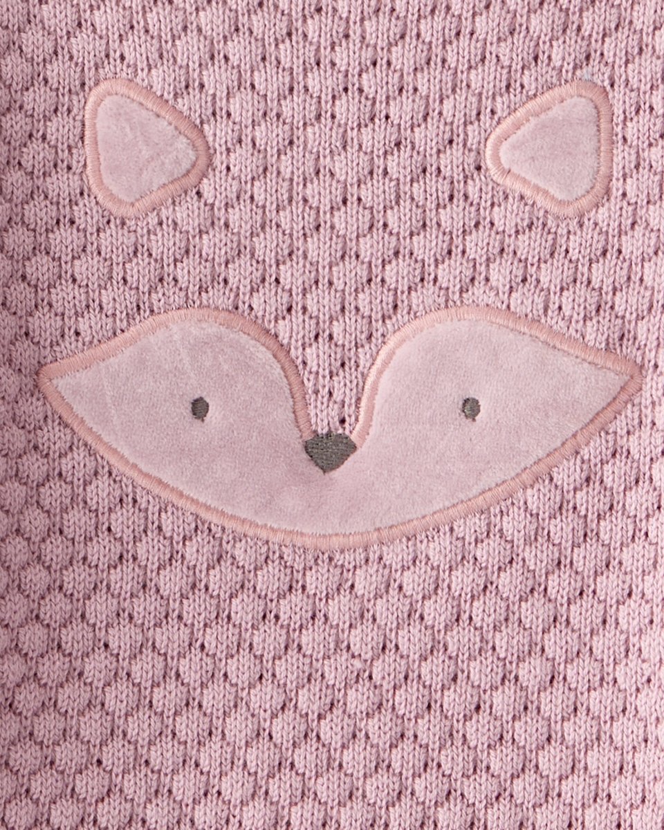 Conjunto dos piezas algodón con cárdigan rosa estampado y pantalón