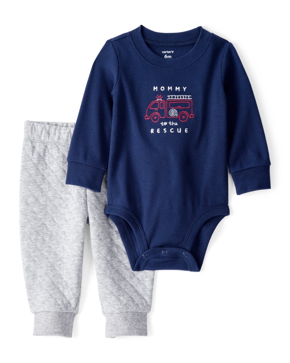 Conjunto dos piezas algodón con diseño "Momma to the rescue"