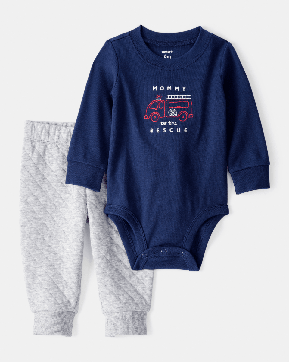Conjunto dos piezas algodón con diseño "Momma to the rescue"