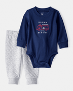 Conjunto dos piezas algodón con diseño "Momma to the rescue"