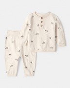 Conjunto dos piezas algodón con ovejas gris