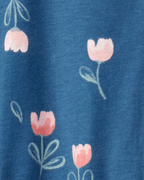 Conjunto dos piezas body manga larga con volantes y pantalón floral