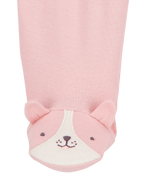 Conjunto tres piezas algodón pijama con pantalón y body diseño perro