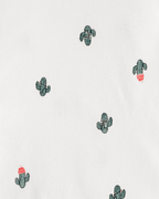 Conjunto tres piezas chaqueta de forro polar con cactus, body y pantalón