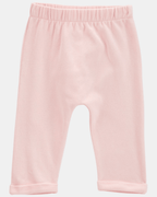 Conjunto tres piezas de algodón, pantalón, cárdigan y body, color rosa
