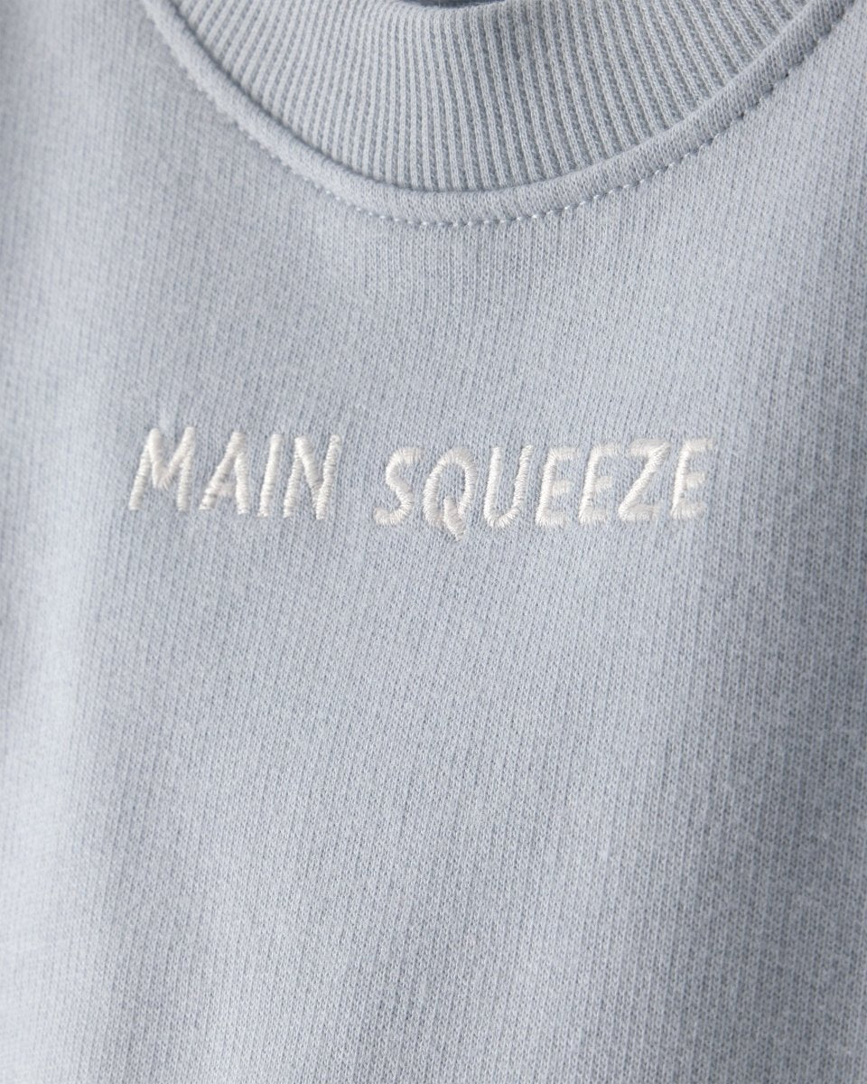 Conjunto tres piezas de algodón sudadera, body y pantalón corto con diseño limones