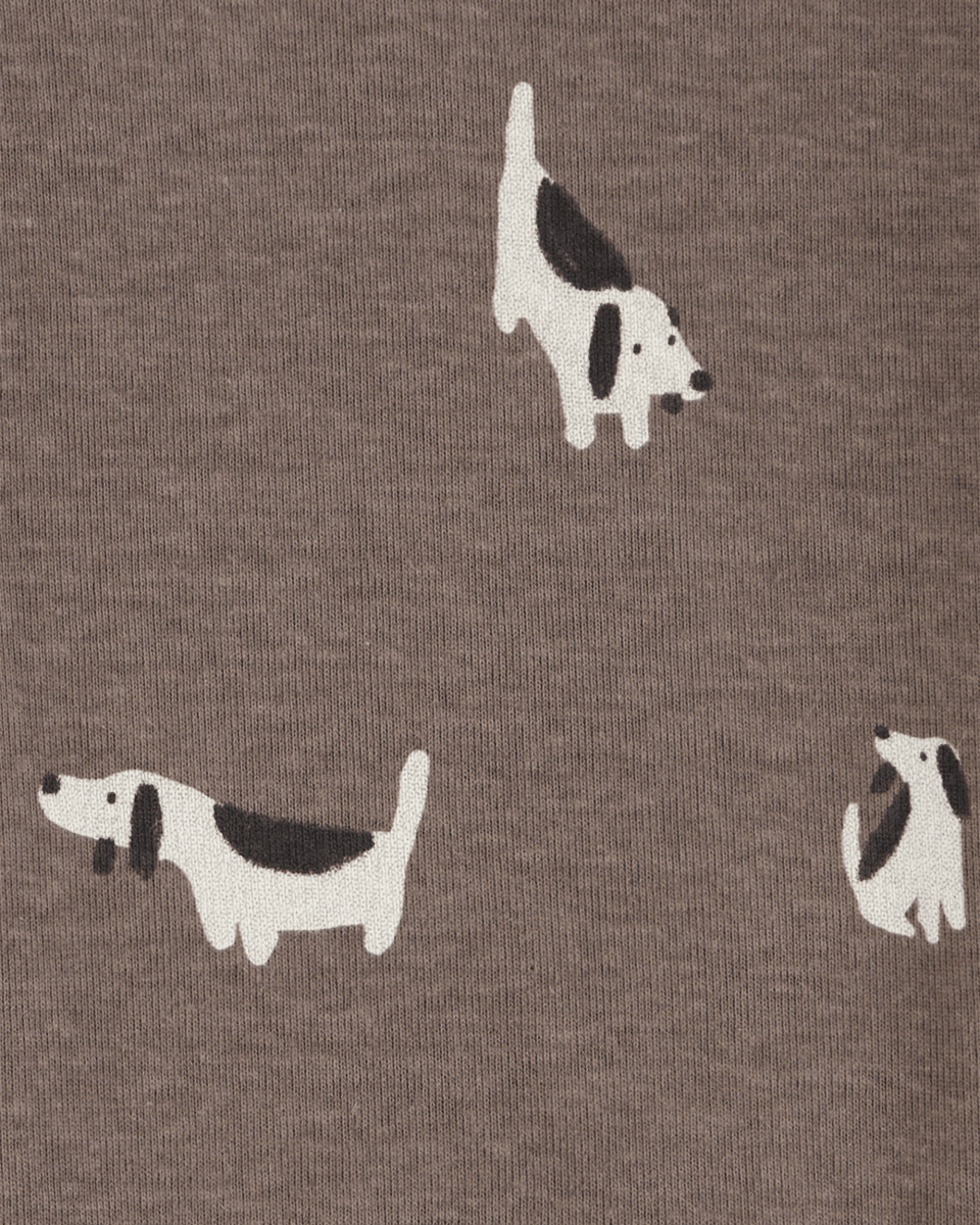 Conjunto tres piezas pantalón y dos bodies diseño de perro