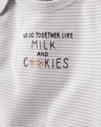 Conjunto tres piezas pantalón y dos bodies diseño galletitas