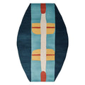 Constructive Contrast Curve Hand Tufted Rug