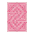 Contemporary Pink Geometric Hand Tufted Wool Rug