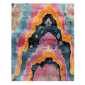 Contemporary Prismatic Peaks Hand Knotted Rug