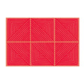Contemporary Red Geometric Hand Tufted Wool Rug