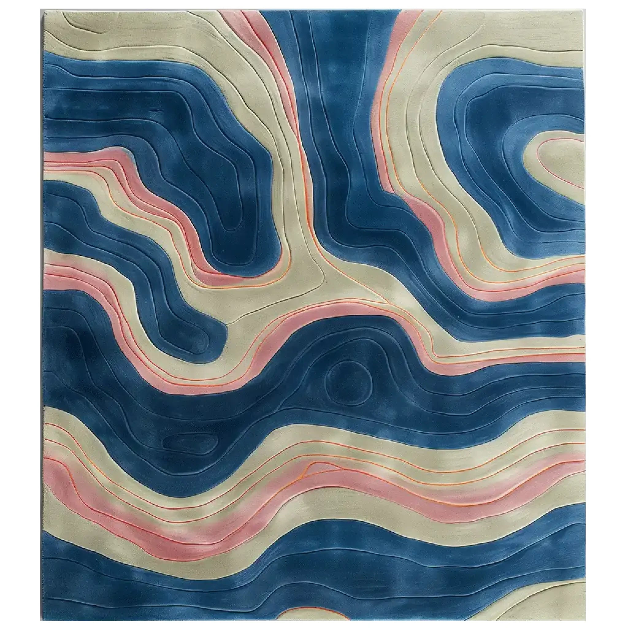 Contoured Tranquility Hand Tufted Wool Rug