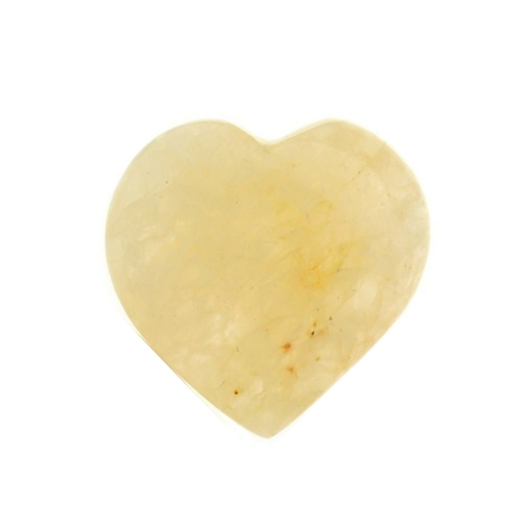 Corazón de Cuarzo Sanador Dorado